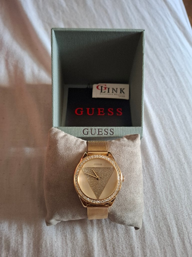 Guess horloge goud, Handtassen en Accessoires, Horloges | Dames, Ophalen, Guess, Polshorloge, Zo goed als nieuw