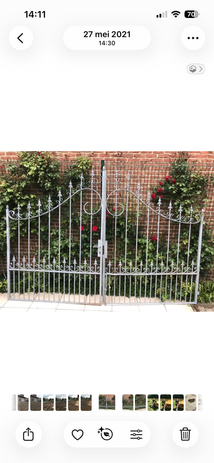 Poort tuinpoort galva incl palen, Tuin en Terras, Ophalen, Zo goed als nieuw