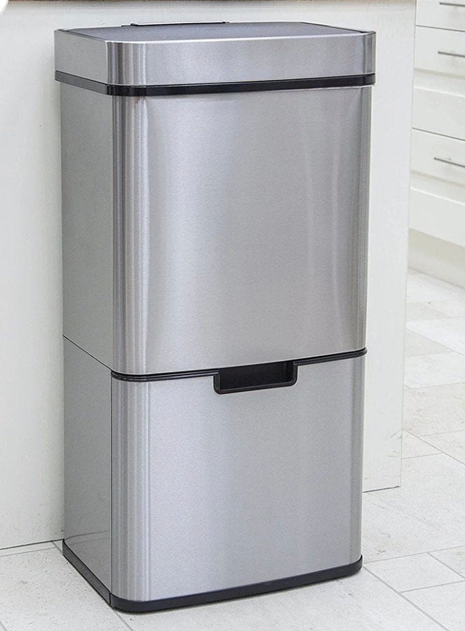 Poubelle Kitchen Move 75L tri sélectif en acier inoxydable, Neuf