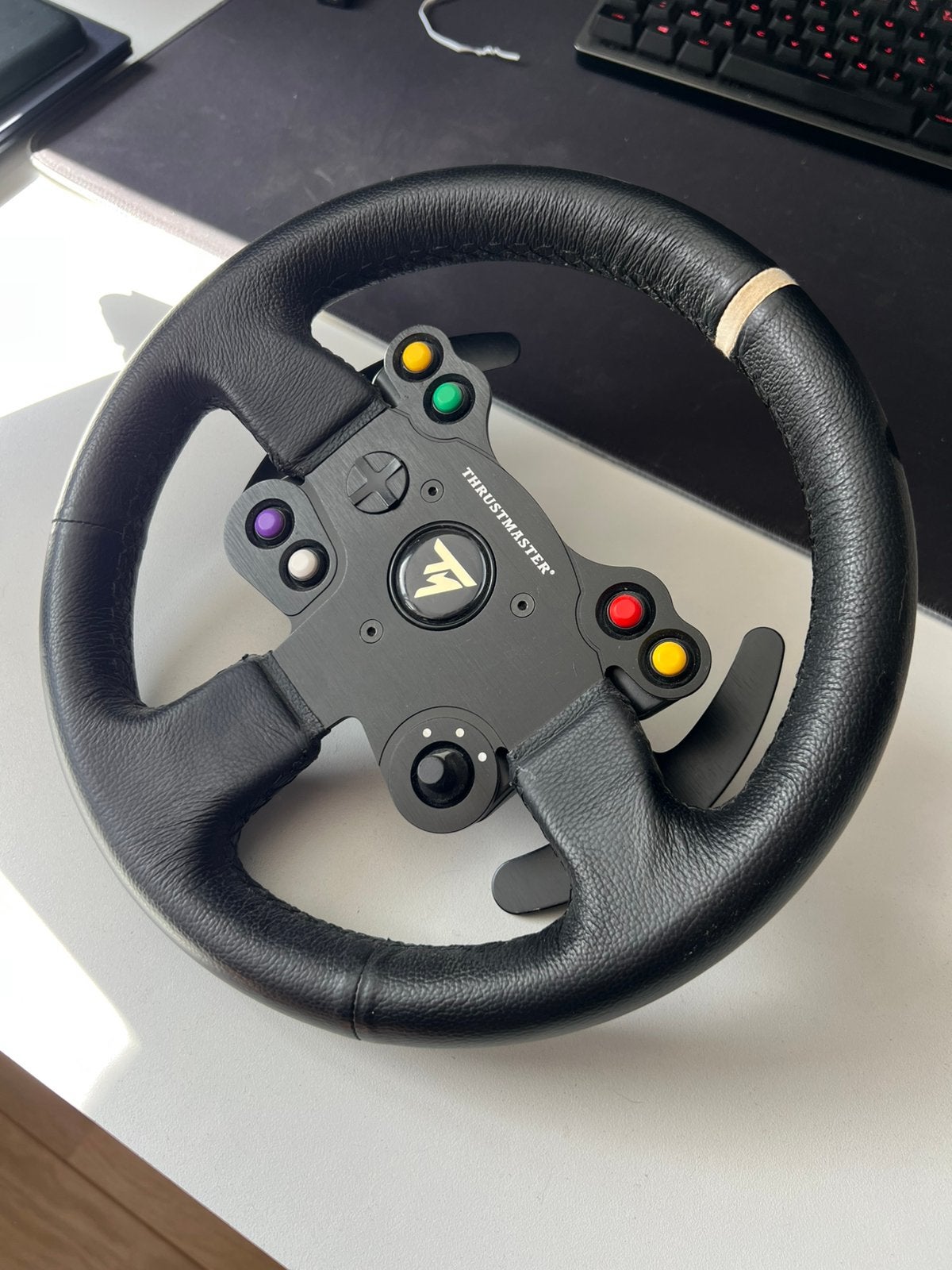 Volant Thrustmaster TM28 leather GT, Enlèvement ou Envoi, Utilisé