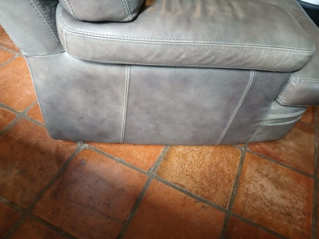 Fauteuil en cuir 2 places, Enlèvement, Comme neuf, Cuir