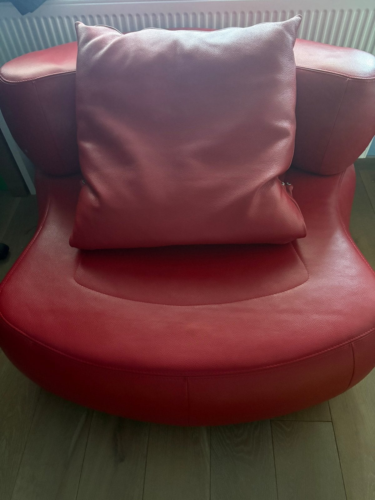 Fauteuil design pivotant rouge, Maison & Meubles, Enlèvement, Neuf, Rouge