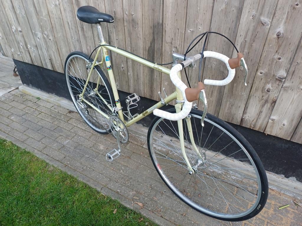 Retro stalen koersfiets, Ophalen