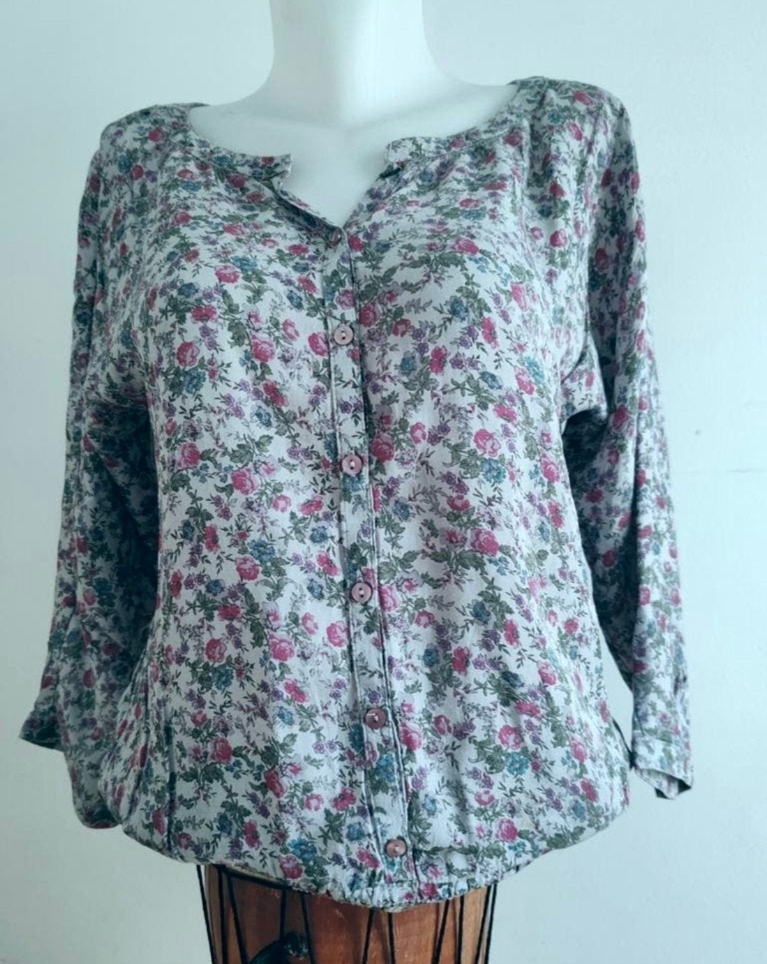 Blouse promod Fleurs Rose Violet Taille M, Enlèvement ou Envoi, Violet