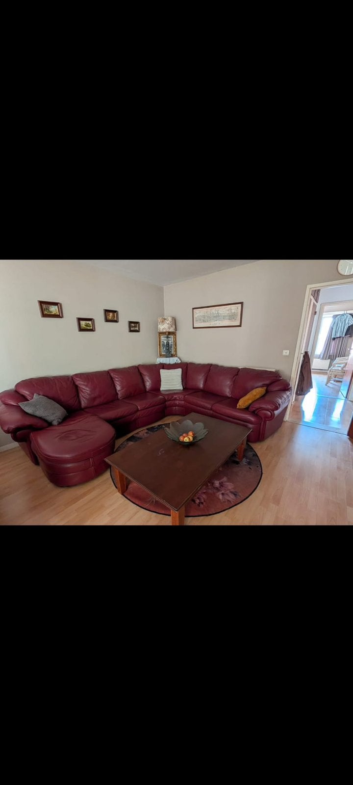 Hoeksalon leder, Huis en Inrichting, Ophalen, 250 tot 300 cm, Gebruikt, Klassiek