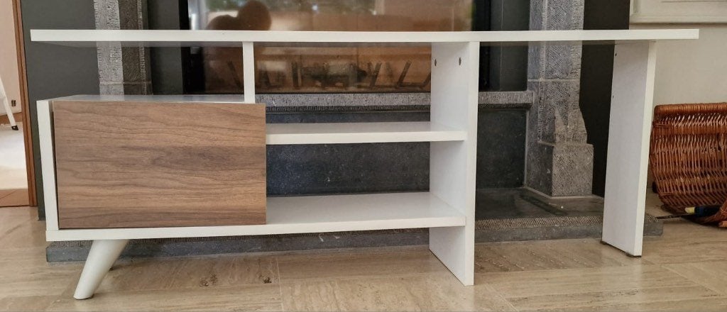 Meuble TV blanc, 25 à 50 cm, Moins de 100 cm, Comme neuf, 100 à 150 cm