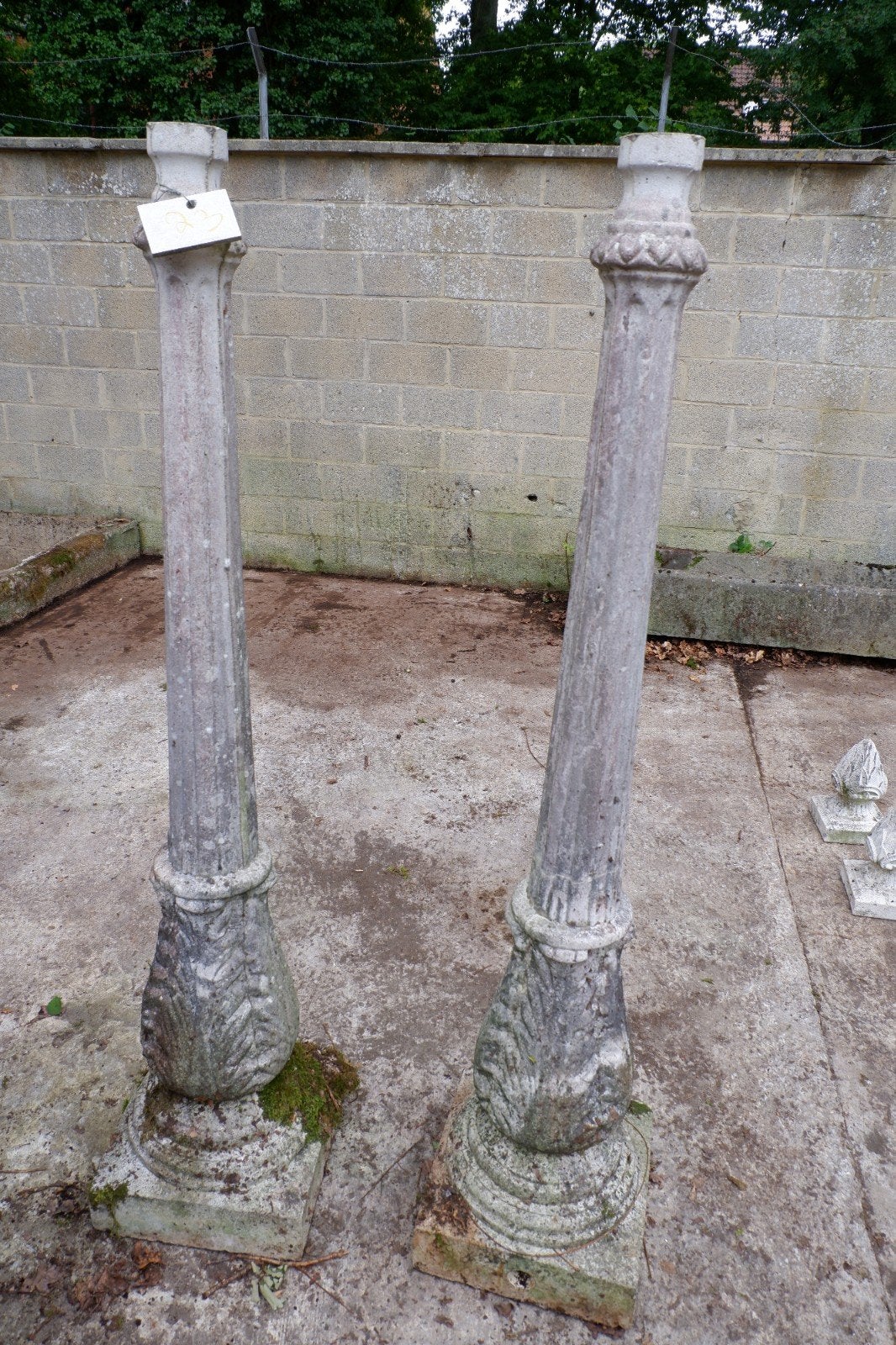 Lot de 2 statues phares en béton, Enlèvement, Béton