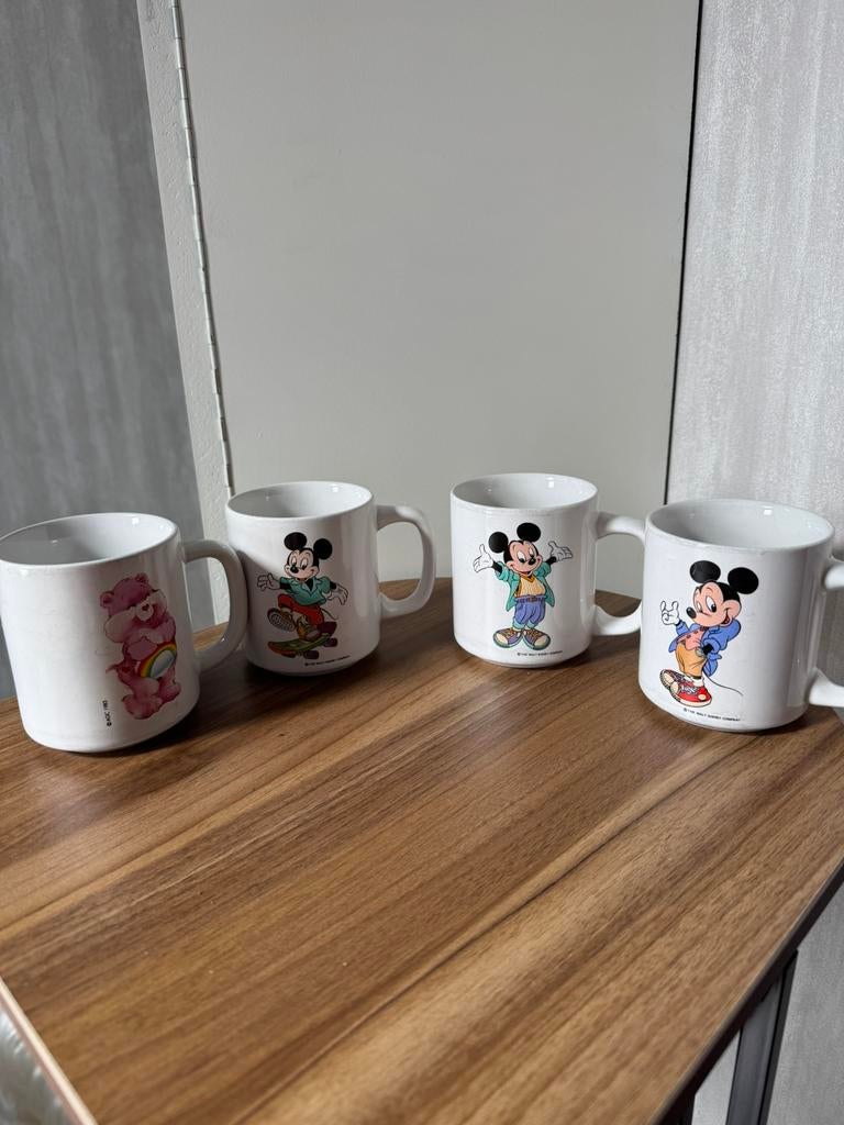 Mickey mouse mokken / tassen vintage, Ophalen, Mickey Mouse, Zo goed als nieuw