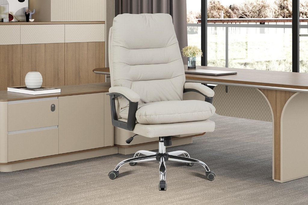 Nieuw bureaustoel 195 euro per stuk beige zwart p.u., Maison & Meubles, Enlèvement, Neuf, Beige, Chaise de bureau
