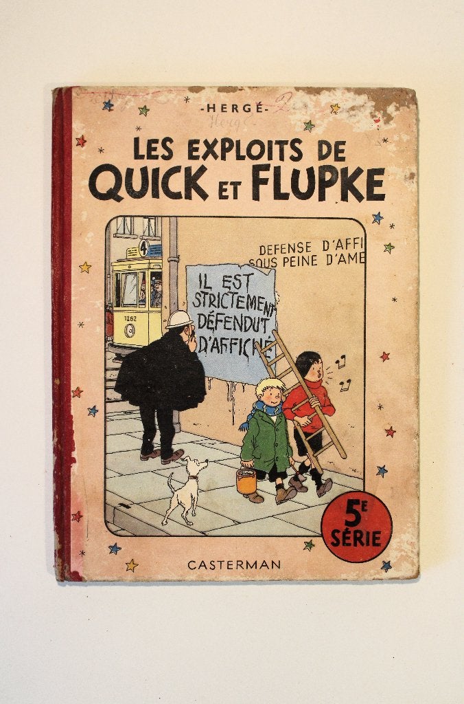 Les exploits de Quick et Flupke 5e série (1re édition), Une BD, Utilisé, Hergé (George Rémi), Enlèvement ou Envoi