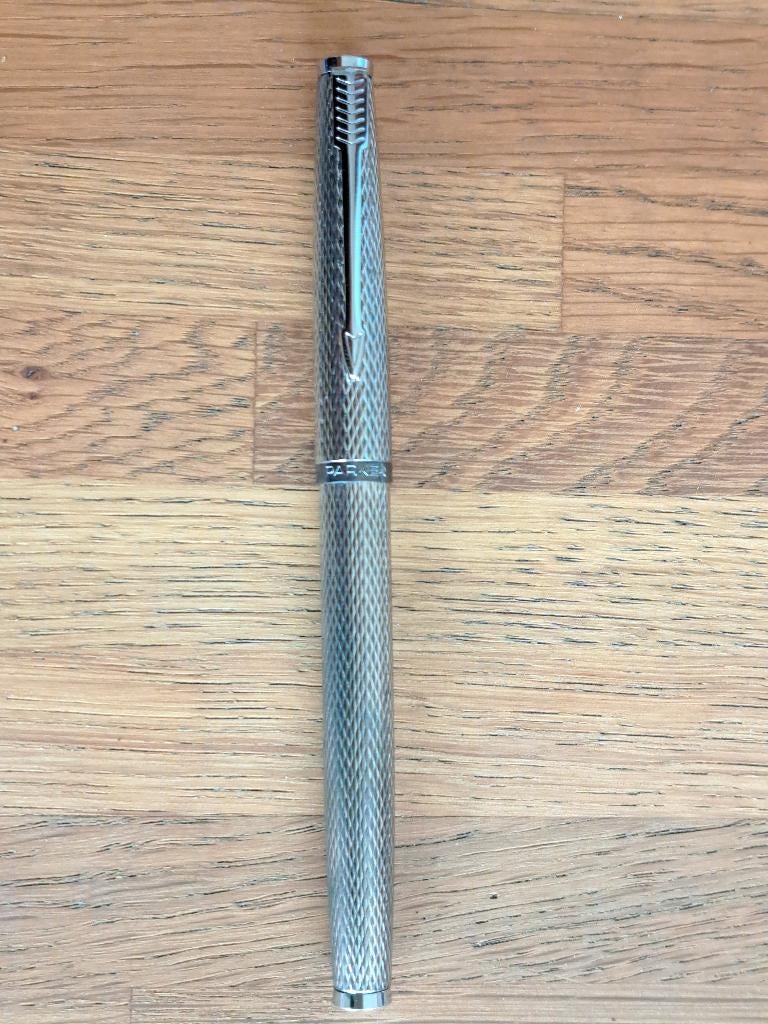Parker vulpen - verzilverd - Vintage, Verzamelen, Ophalen of Verzenden, Gebruikt, Vulpen, Parker