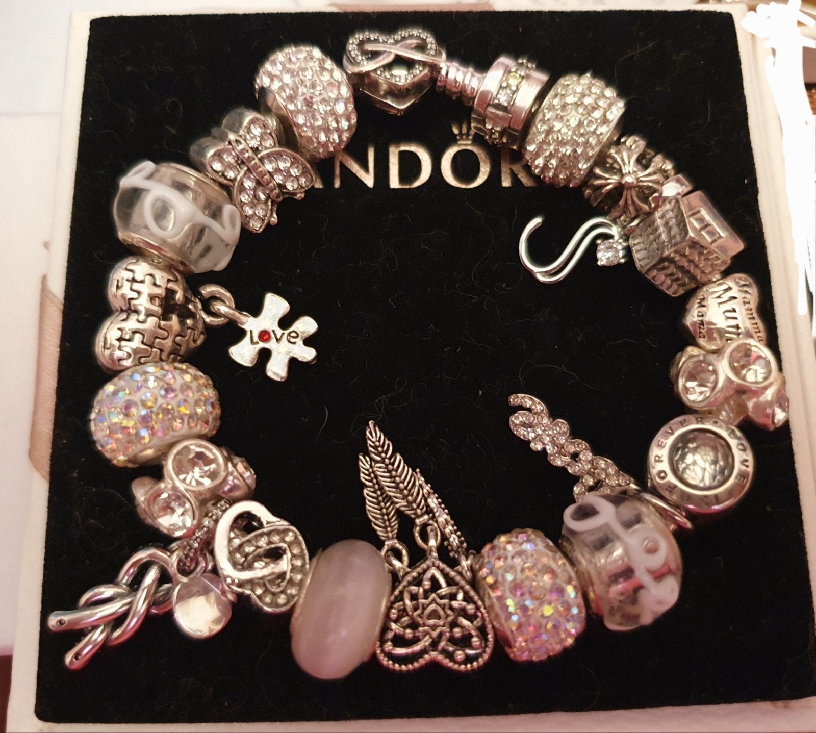 bracelet Pandora 20 charmes, Bijoux, Sacs & Beauté, Envoi, Argent, Pandora