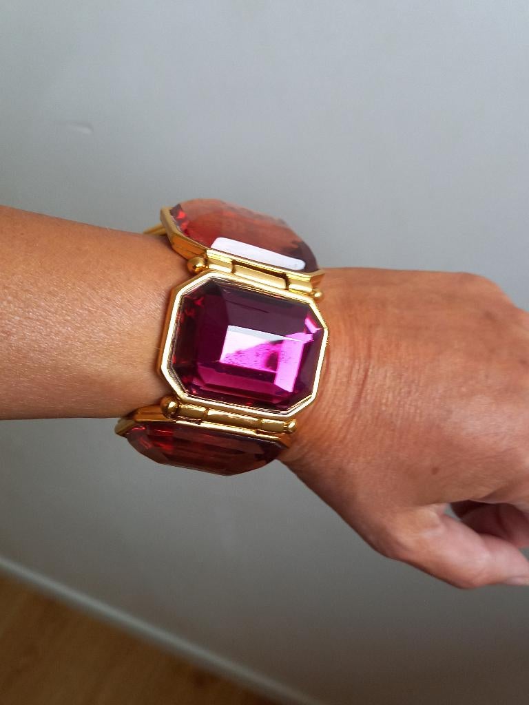 Goossens Paris armband en oorclips Armband, Ophalen, Overige materialen, Gebruikt, Roze