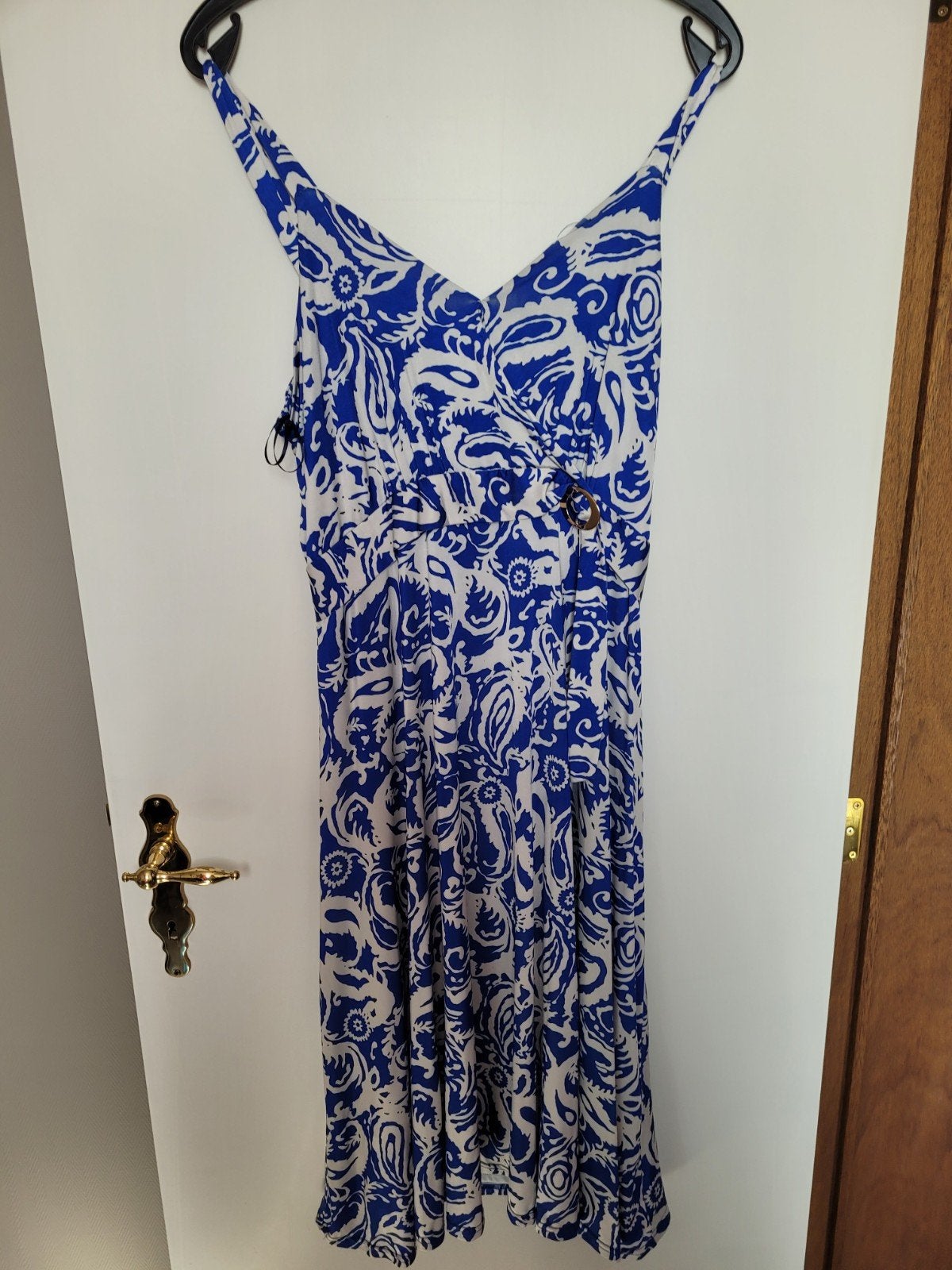 Robe bleue pour femme avec imprimé, taille 48, tissu extensi, Enlèvement ou Envoi, Bleu