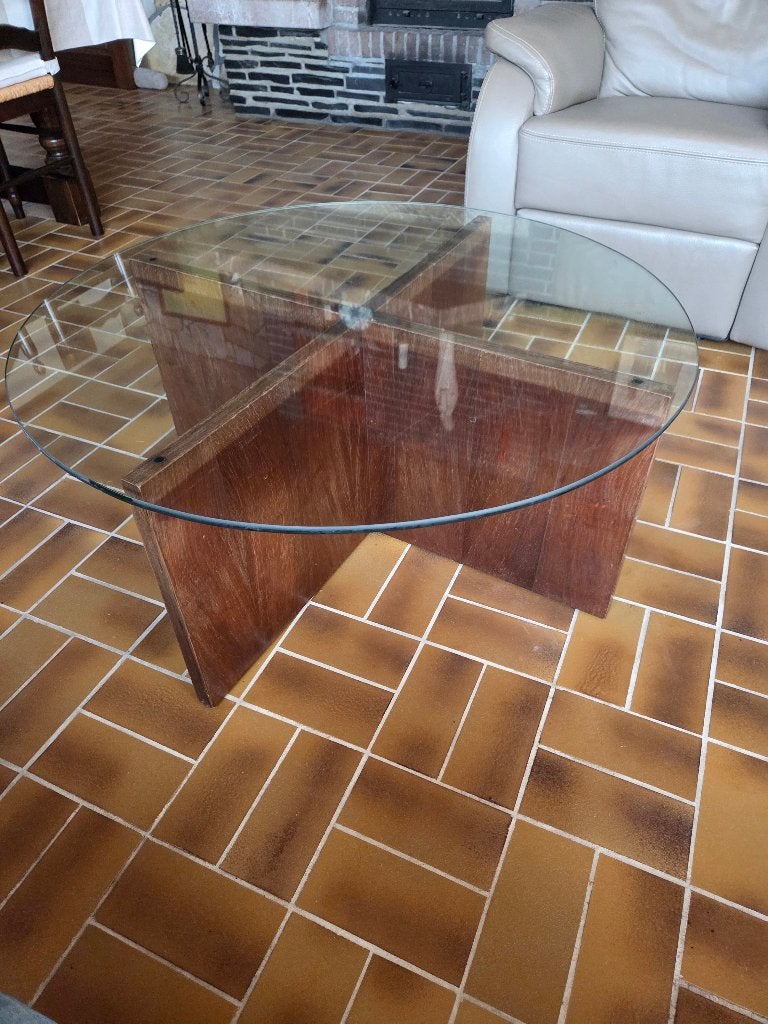 Salontafel, Huis en Inrichting, Tafels | Salontafels, Ophalen, Zo goed als nieuw, Rond