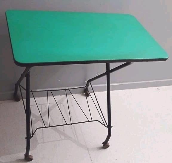🟩 retro bureau, bureauhouder, printer, tablet, metaal, Ophalen, Gebruikt