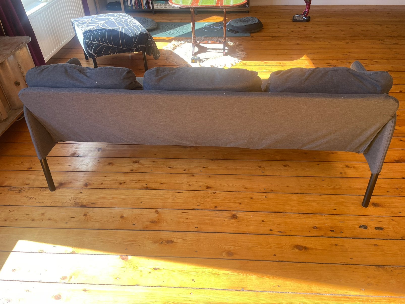 Canapé IKEA gris 3 places très bon état, Trois personnes, Comme neuf, Enlèvement, Tissus