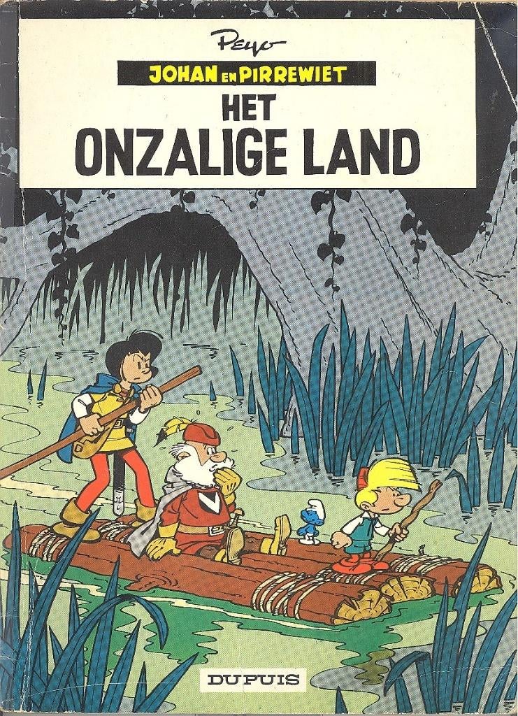 Johan en Pirrewiet nr 12:Het onzalige land., Gelezen, Peyo, Eén stripboek, Ophalen of Verzenden