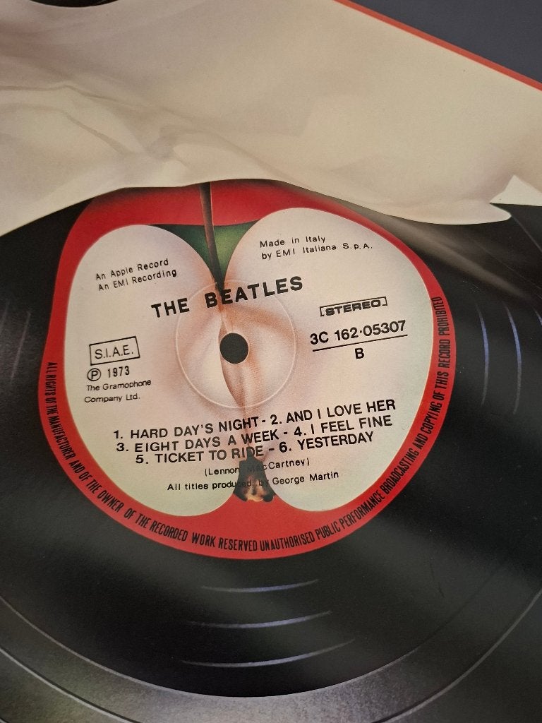 Poster vintage The beatles topstaat, Verzamelen, Rechthoekig Staand, Deurposter of groter, Ophalen of Verzenden, Zo goed als nieuw
