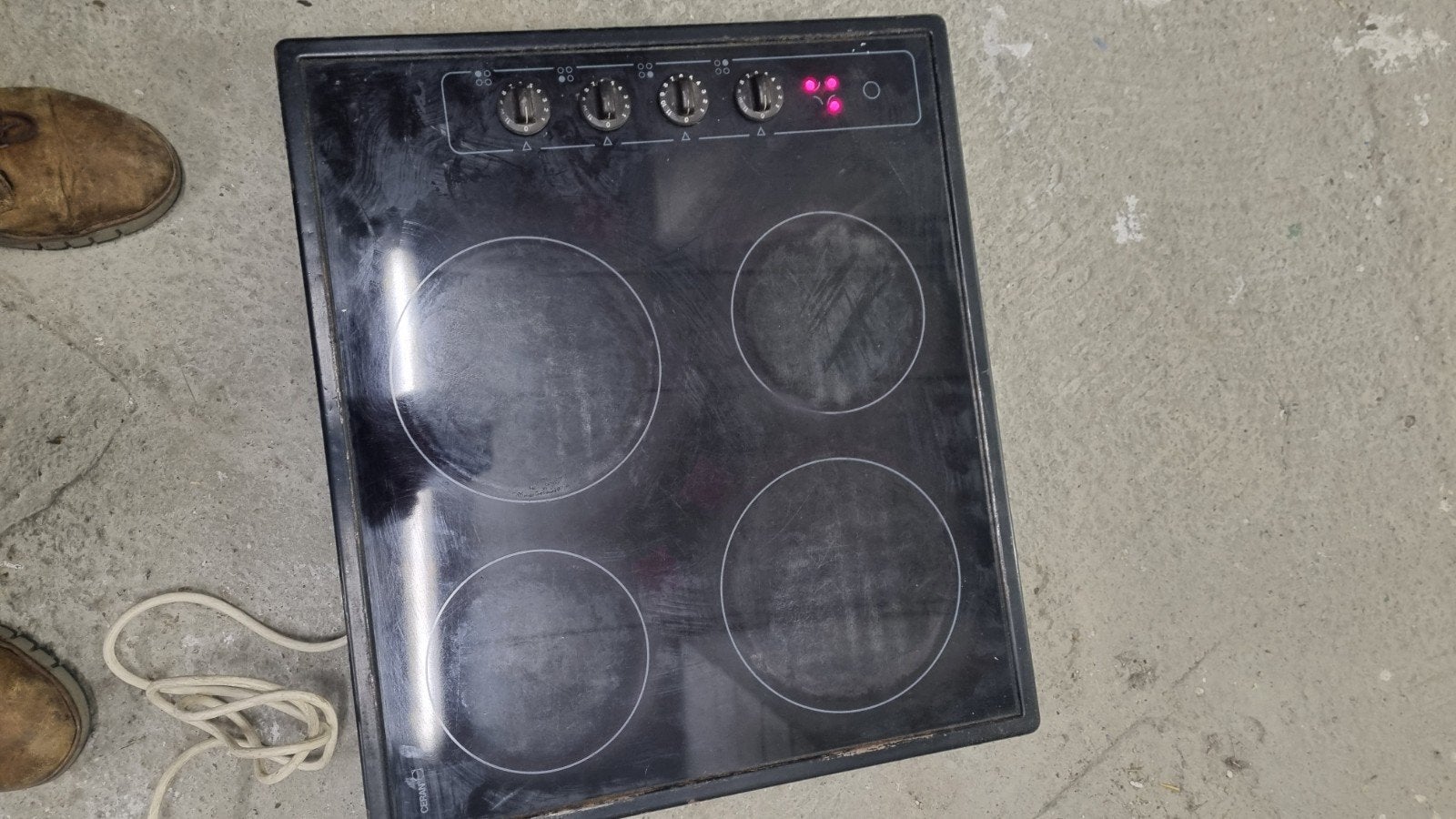 taque vitrocéramique, Elektronische apparatuur, Kookplaten, Gebruikt, Inbouw, Keramisch, 4 kookzones, Ophalen