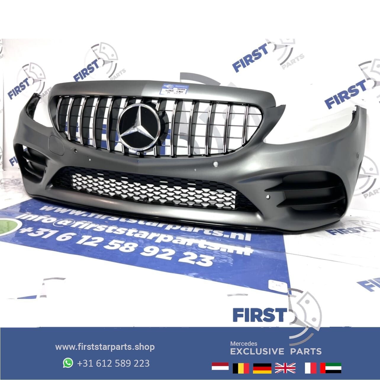 W205 C43 FACELIFT AMG VOORBUMPER Mercedes C Klasse 2014-2021, Auto-onderdelen, Gebruikt, -, Voor, Ophalen of Verzenden