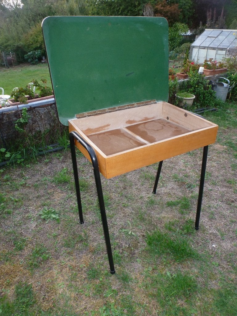 beau petit bureau vintage, Maison & Meubles, Vintage, Enlèvement, Espace de rangement, Utilisé