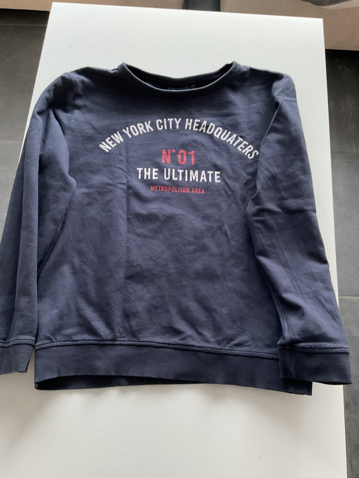 Donkerblauwe trui ONLY (maat 158/164), Kinderen en Baby's, Kinderkleding | Maat 158, Ophalen of Verzenden, Zo goed als nieuw, Jongen