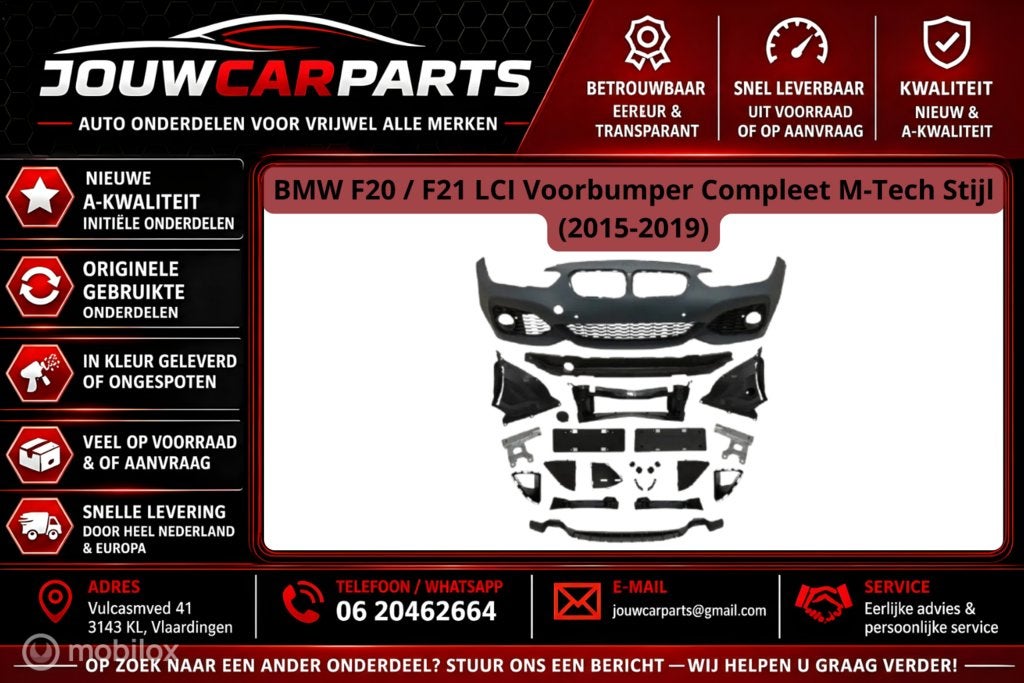 BMW F20/F21 LCI Voorbumper Compleet M-Tech Stijl (2015-2019), Voor, Nieuw, Ophalen of Verzenden, BMW