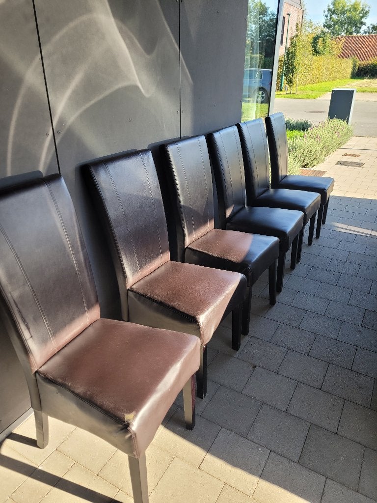 Stoelen, Ophalen, Gebruikt, Bruin, Kunststof