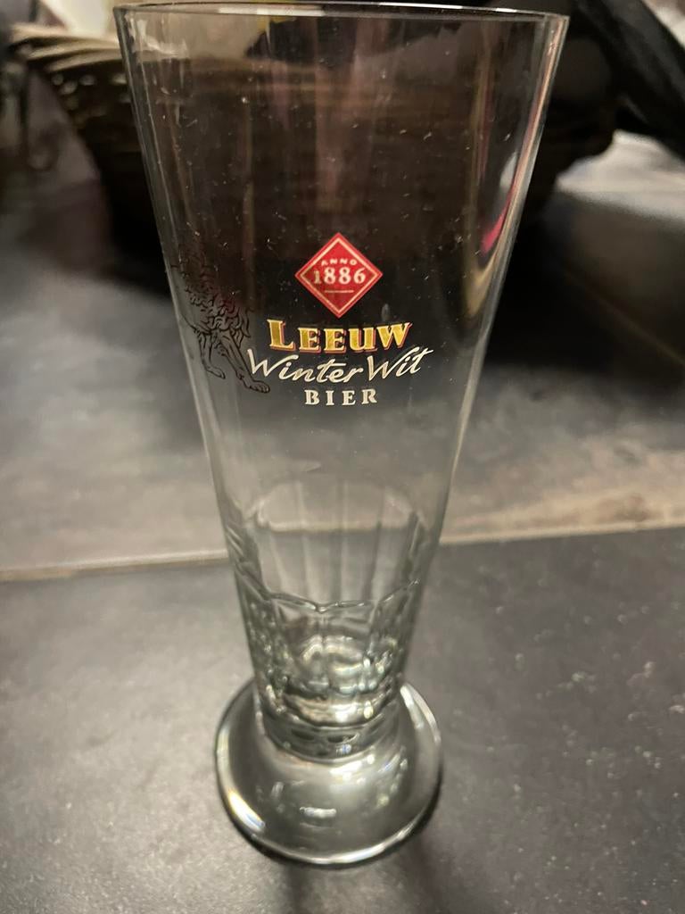 Leeuw winterwit bierglazen 6 stuks, Collections, Marques de bière, Enlèvement, Comme neuf, Leeuw