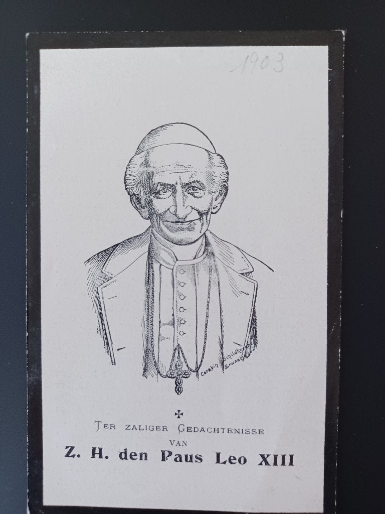 doodsprentje Paus Leo XIII overleden 1903, Enlèvement ou Envoi, Image pieuse