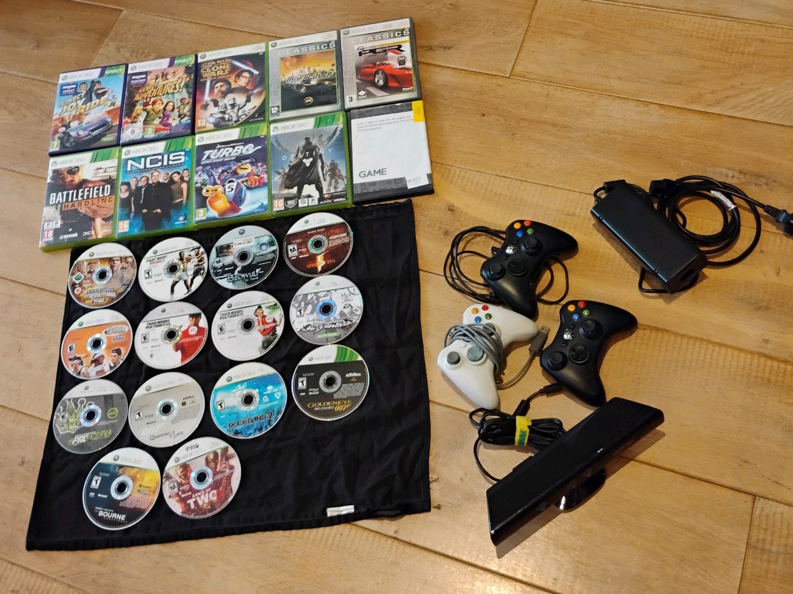 Xbox 360 Kinect, manettes, adaptateur, 24 jeux, Enlèvement, Avec 3 manettes ou plus, Avec jeux