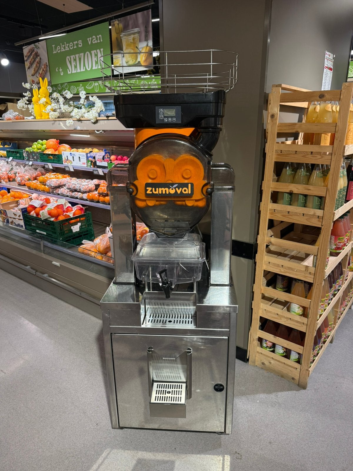 Appelsiensap pers, Ophalen