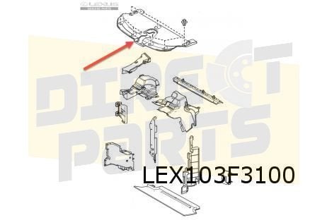 Lexus LBX (3/24-) luchtgeleider radiateur Bovenzijde Origine, -, Verzenden, -, Nieuw