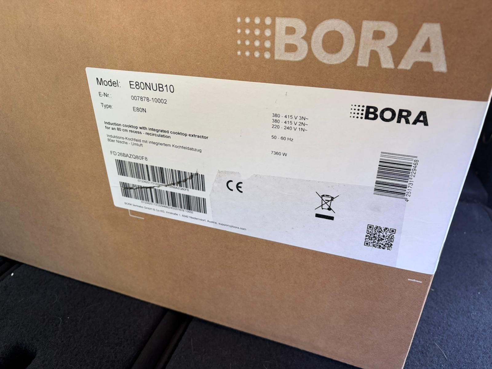 BORA GP-NEXTE80N, Elektronische apparatuur, Ophalen, Nieuw, 4 kookzones, Inbouw