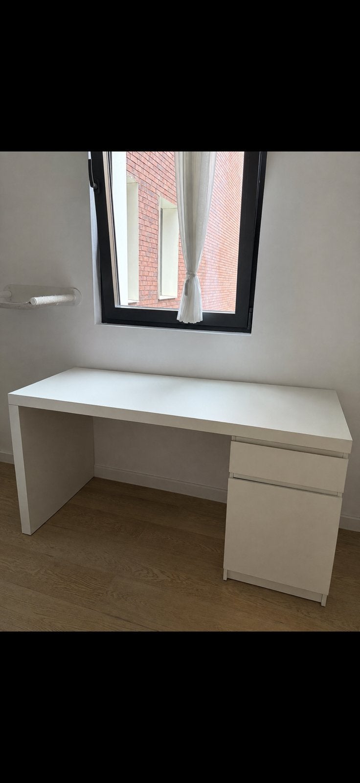Ikea Malm bureau wit, Ophalen, Zo goed als nieuw, IKEA, Wit