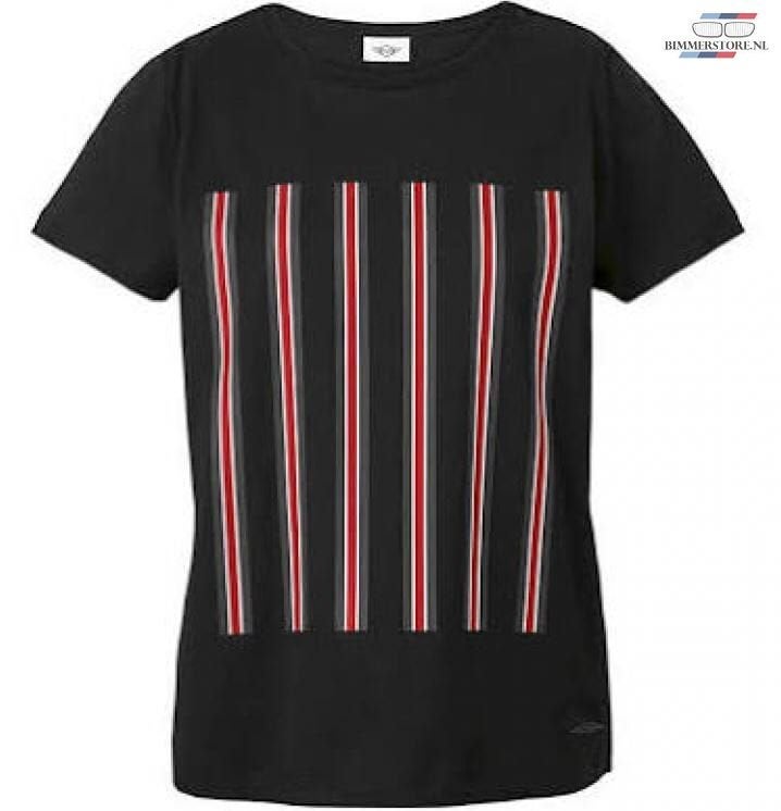 JCW T-shirt MINI kleur stripes zwart dames maat S merchandis, -, -, Nieuw, Ophalen of Verzenden