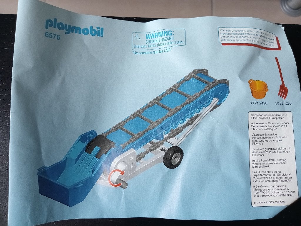 Playmobil hooimachine, Ophalen
