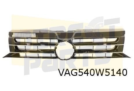 Volkswagen T5 II (10/09-7/15) grille (NPU glanszwart / chrom, Neuf, Volkswagen, -, -