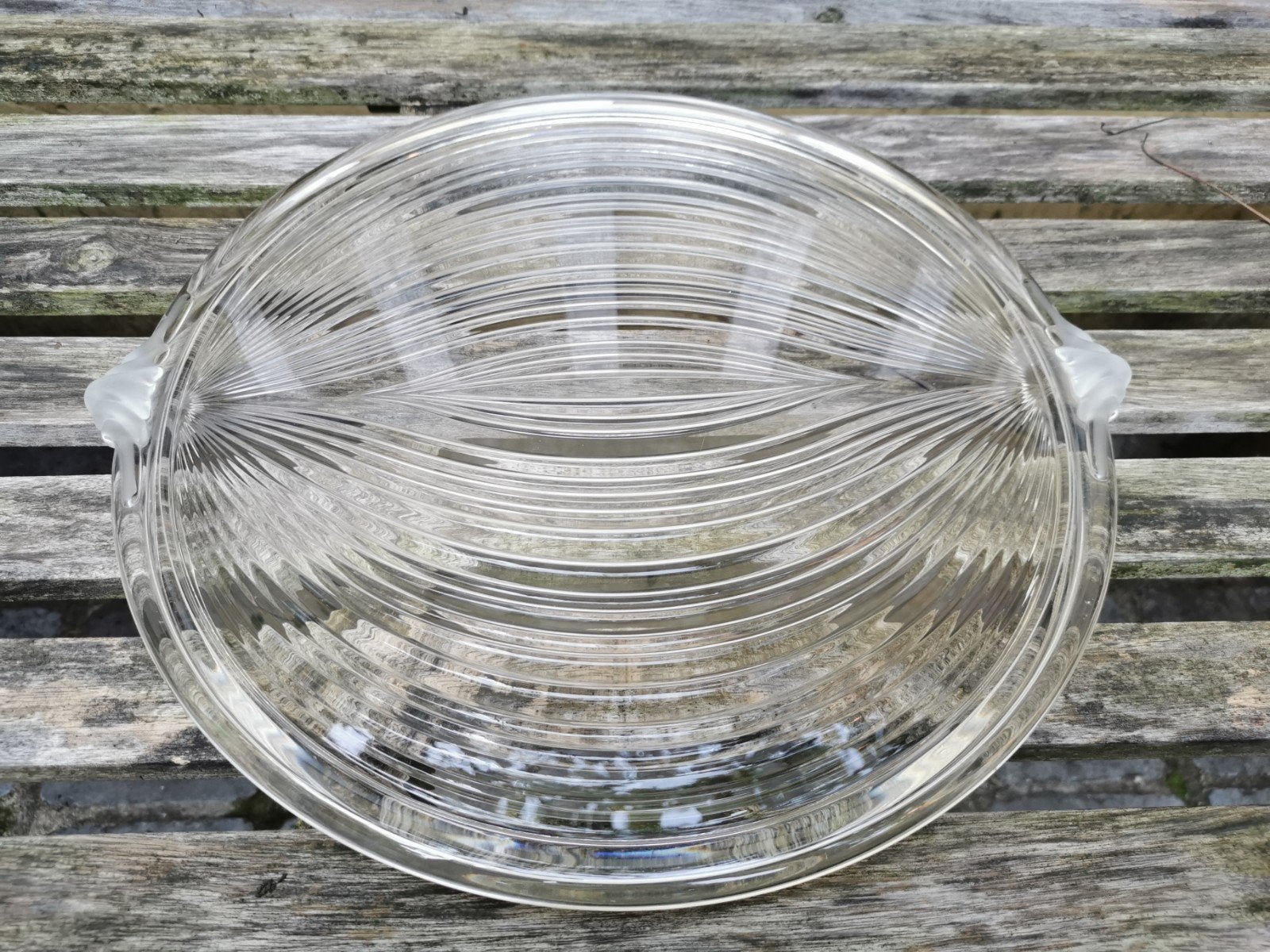 Vintage Mikasa taartplateau opdienschaal taartschotel 32 cm, Huis en Inrichting, Ophalen of Verzenden, Gebruikt, Glas, Dienblad