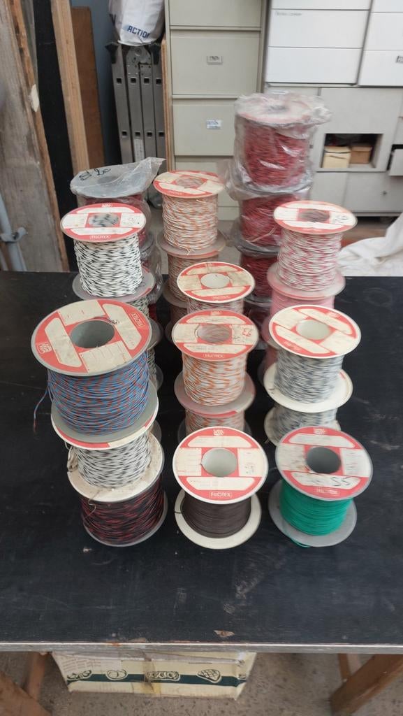 Lot 29 bobines files marque Filotex, Enlèvement ou Envoi, Neuf, Câble ou Fil électrique