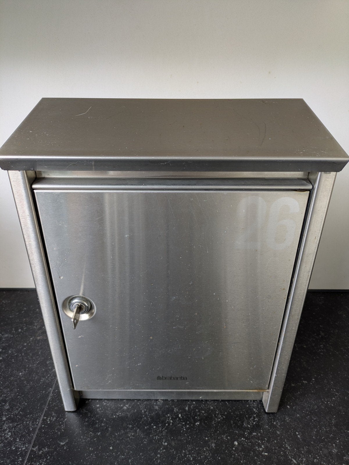Brievenbus Brabantia, Jardin & Terrasse, Boîtes aux lettres, Enlèvement, Utilisé, Inox, Murale