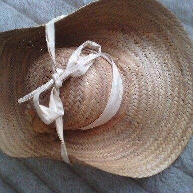 grand chapeau  paille fine tres  ancien, Ophalen, Nieuw, Hoed