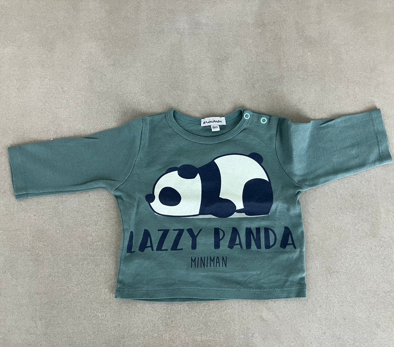 Miniman petroleum longsleeve maat 68, Kinderen en Baby's, Babykleding | Maat 68, Zo goed als nieuw, Jongetje, Shirtje of Longsleeve