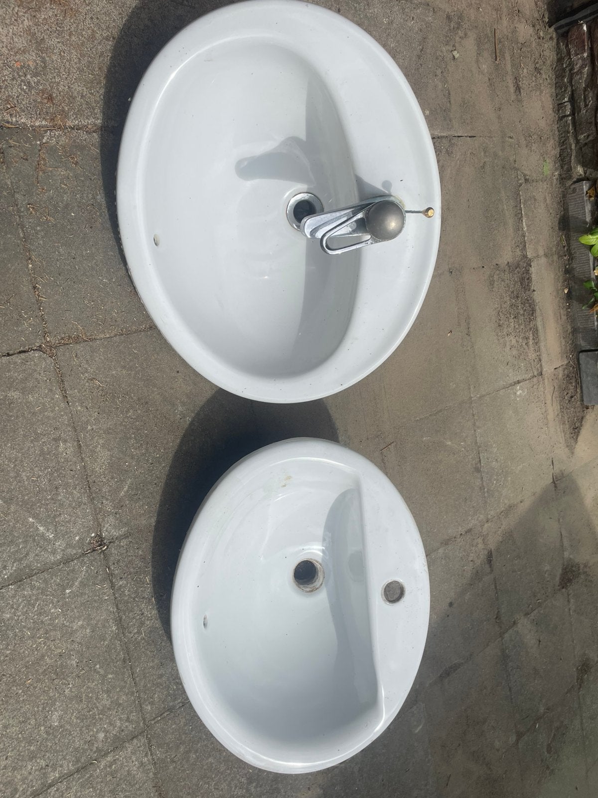 2x Sphinx inbouw/opzetwastafel – wit – goede staat, Ophalen, Zo goed als nieuw