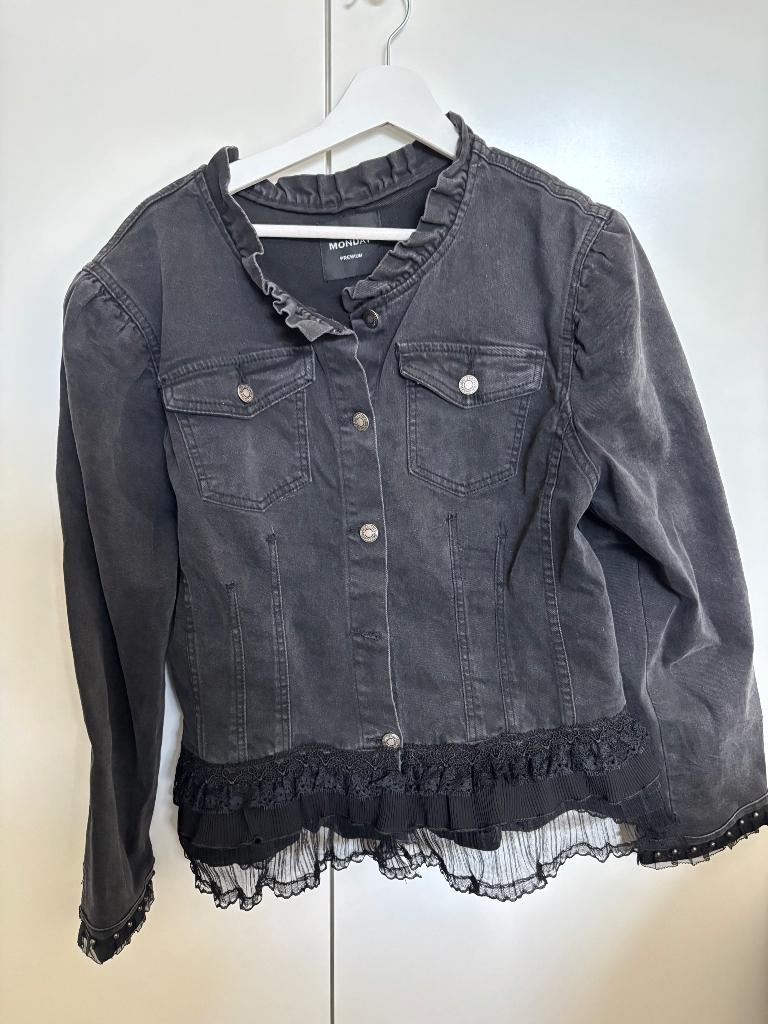 Zwart jeans jasje speciaal maat 46 nieuw, Ophalen, Zwart, Maat 46/48 (XL) of groter, Nieuw