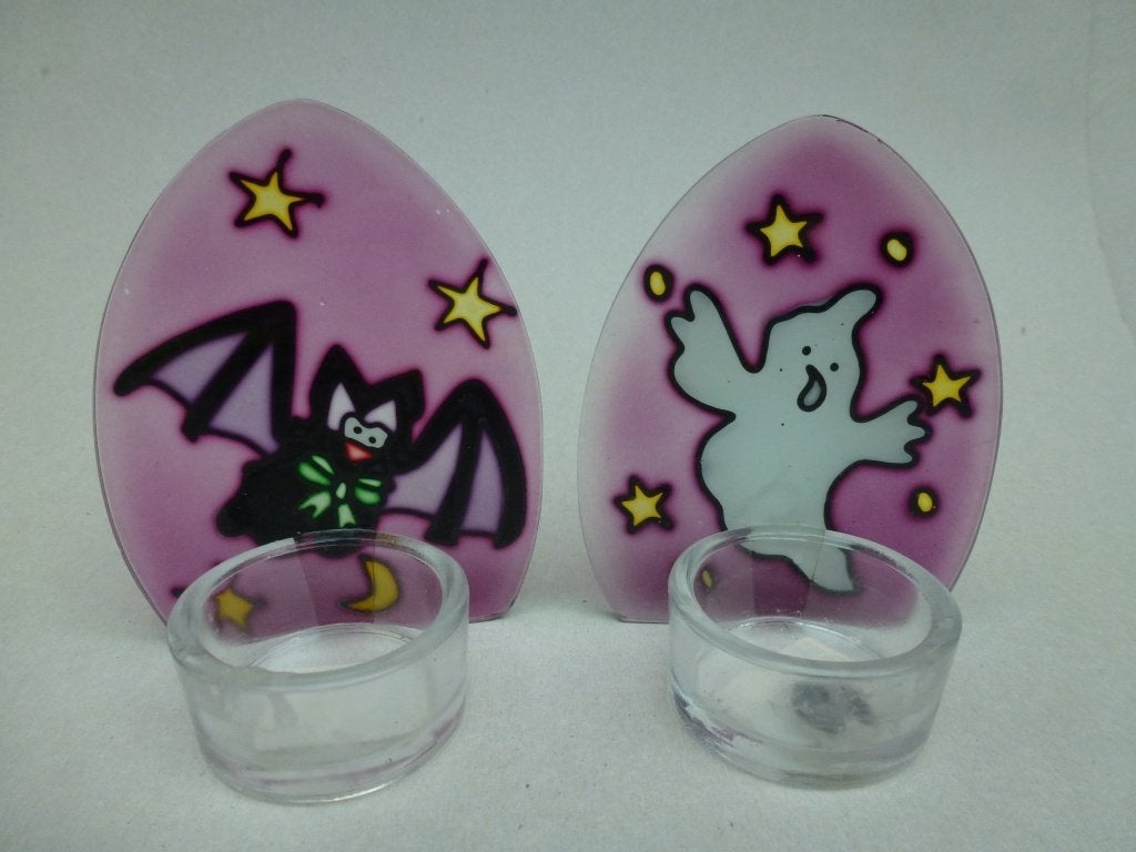verre d'Halloween pour bougie spectre chauve souris, Hobby & Loisirs créatifs, Enlèvement ou Envoi, Neuf, Décoration