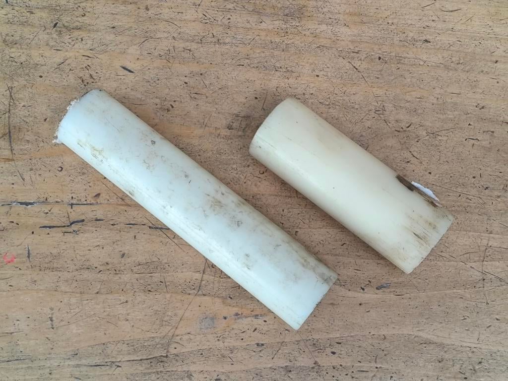 2 x rouleaux en téflon pour tour., Enlèvement ou Envoi, Utilisé