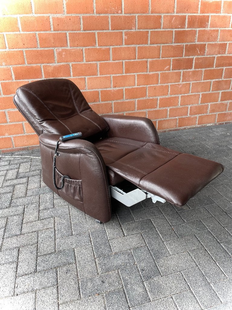 Elektrische leder relax Himolla / z.g.staat, Enlèvement, Utilisé, Cuir