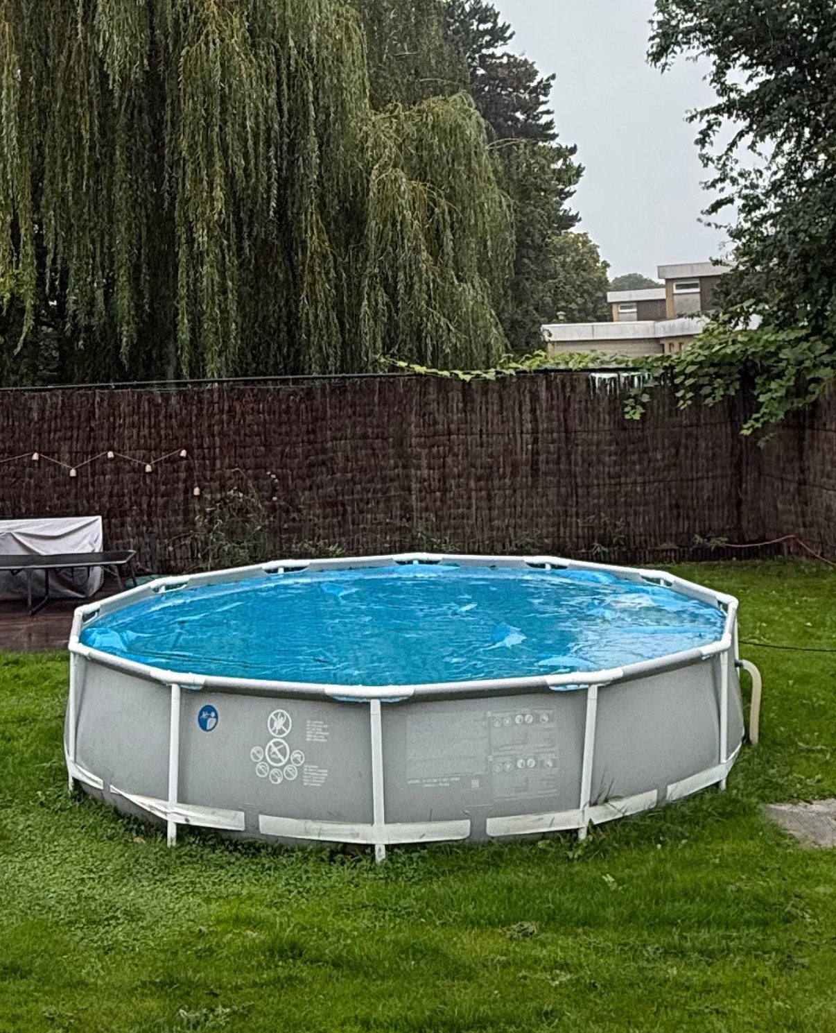 Gratis Intex-opzetzwembad Ø 340 cm met filterpomp, Tuin en Terras, Ophalen, Zo goed als nieuw, Opzetzwembad